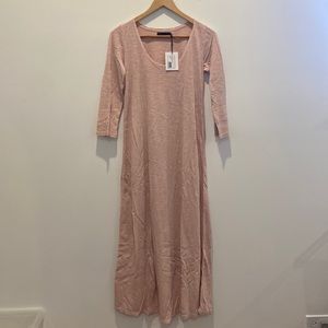 hatch maternity pink maxi dress